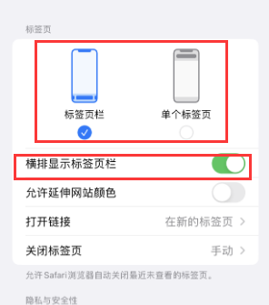 廊坊iPhone授权维修分享Safari浏览器如何切换标签栏位置 